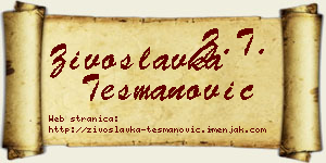 Živoslavka Tešmanović vizit kartica